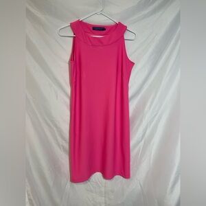 Katherine Way Hot Pink Shift Mini Dress Small Sleeveless Summer